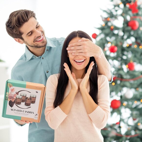 Aromatherapy Candles for Home Scented, Candle Gift Set for Stress Relief | Medit - Picture 4 of 9